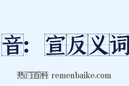 音：宣反义词是什么意思的图片